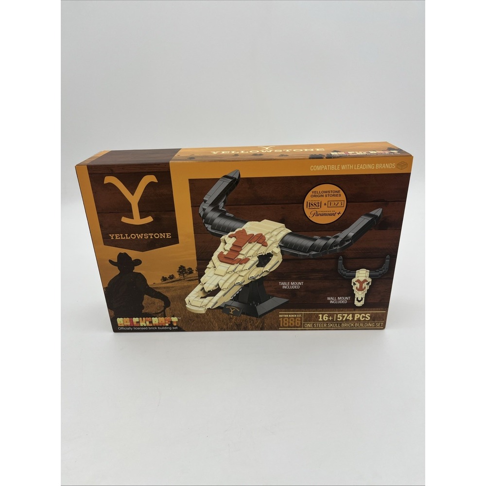 NEW, Yellowstone Steer Skull Brick Building Set 574 Pcs Brickcraft 2023, 16+